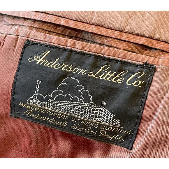 Vintage Harris Tweed Scottish Wool Mens Gray Blue Sports Jacket Anderson Little - Picture 8 of 12